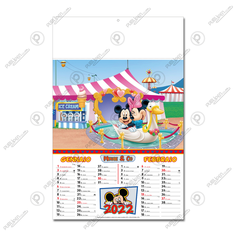 Calendari : Calendario Illustrato Topolino & Co.