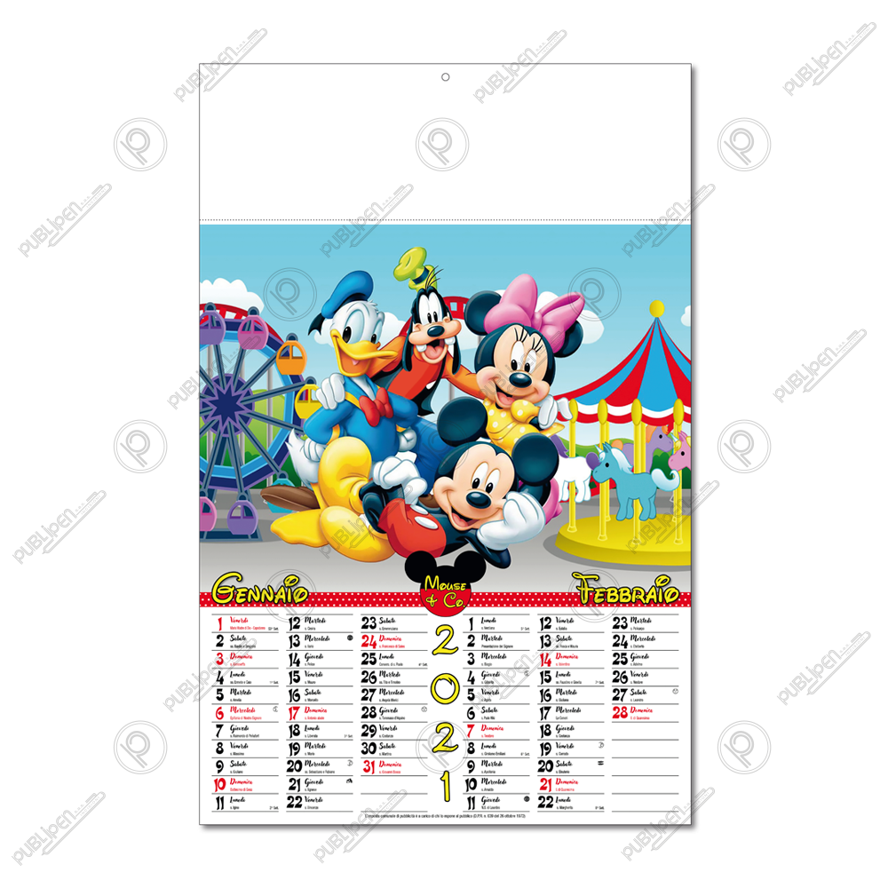 Calendari : Calendario Illustrato Topolino & Co.